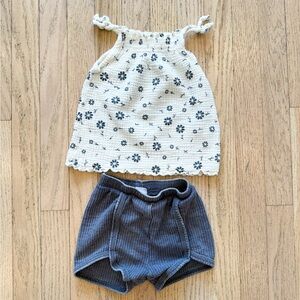 Grayson Collective Floral Knit Top and Shorts Set for Kids